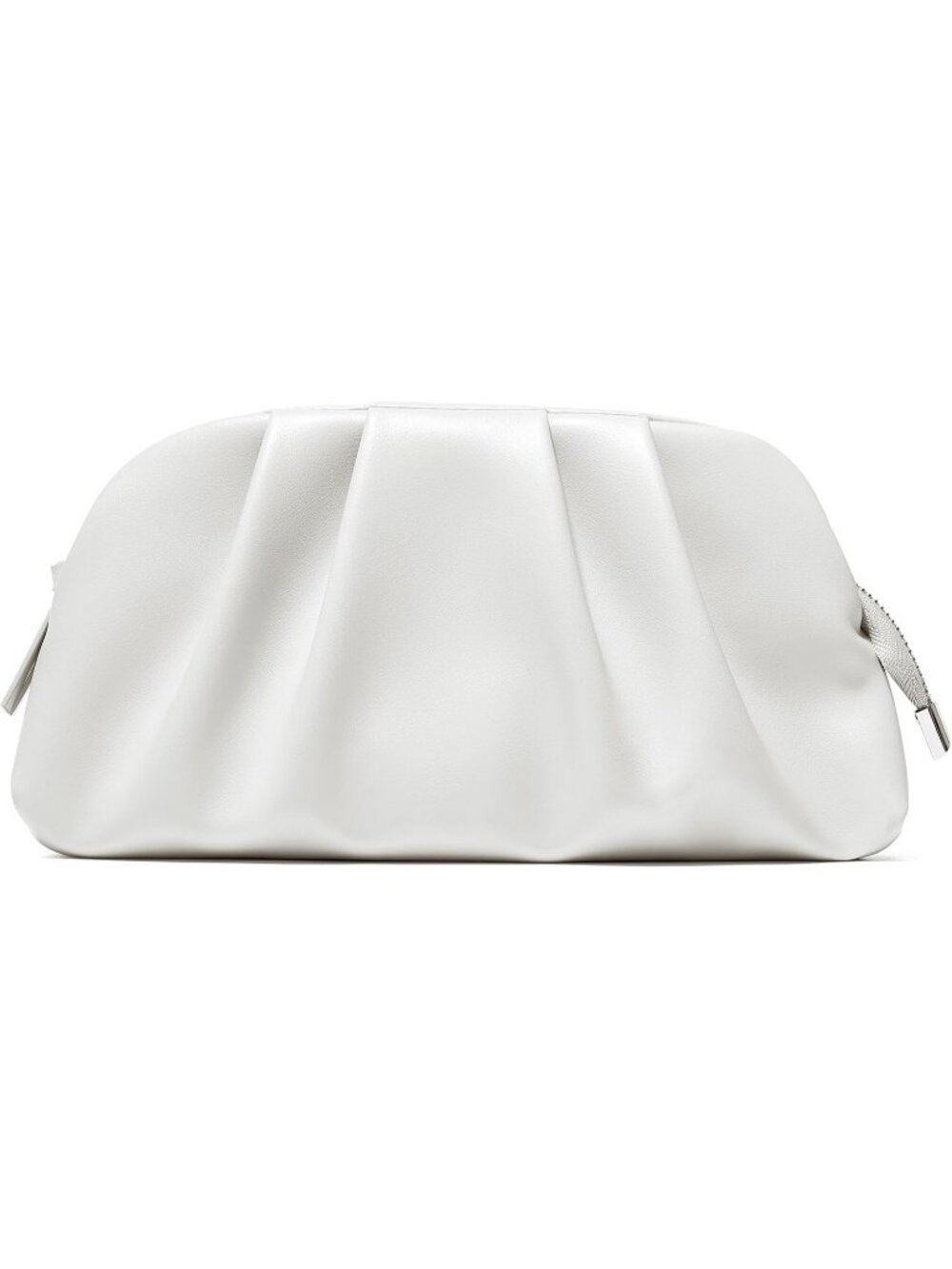 Women's White Faux Leather Evening Clutch Purses Handbags Party With Chain Strap